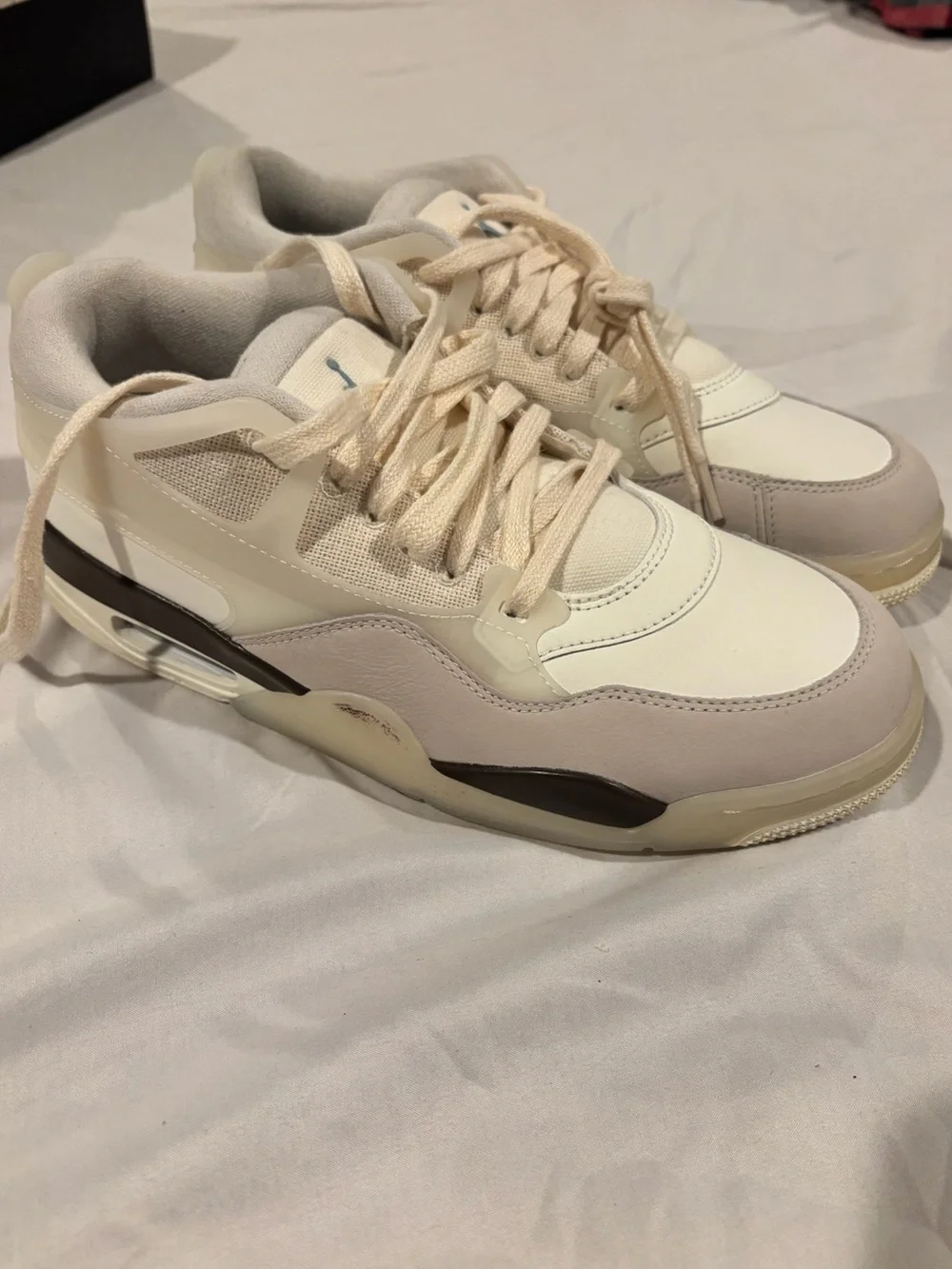 JORDAN Hemp MENS AIR JORDAN 4 RM BASKETBALL SHOES Sail Light Bone Streetwear BTC